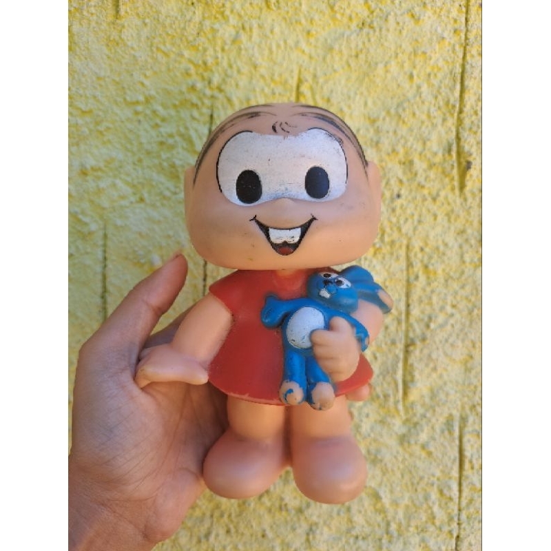 Boneca Mônica, Turma da Mônica 17cm Usado Coleção Maurício Abekas Década de 90