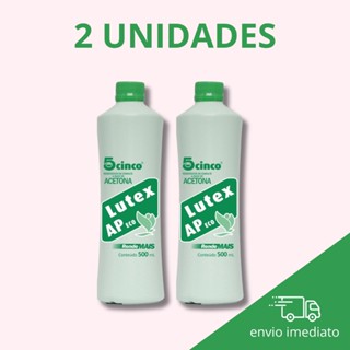 REMOVEDOR DE ESMALTE COM ACETONA LUTEX 5CINCO 500ML COM 2