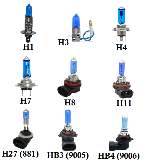 1 Lâmpada Super Branca 12 Volts Para Reposição Modelo H1 H3 H4 H7 H8 H11 H27 HB3 HB4