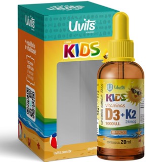 Vitamina Kids D3 E K2 Em Gotas 600 Doses 20ml - Uvits