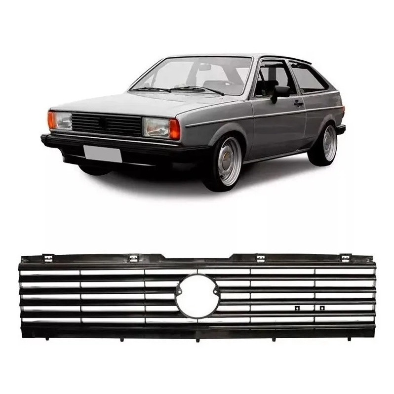 Grade Dianteira Preta Gol Saveiro 1985 1986 Voyage Parati Até 1986 Preto