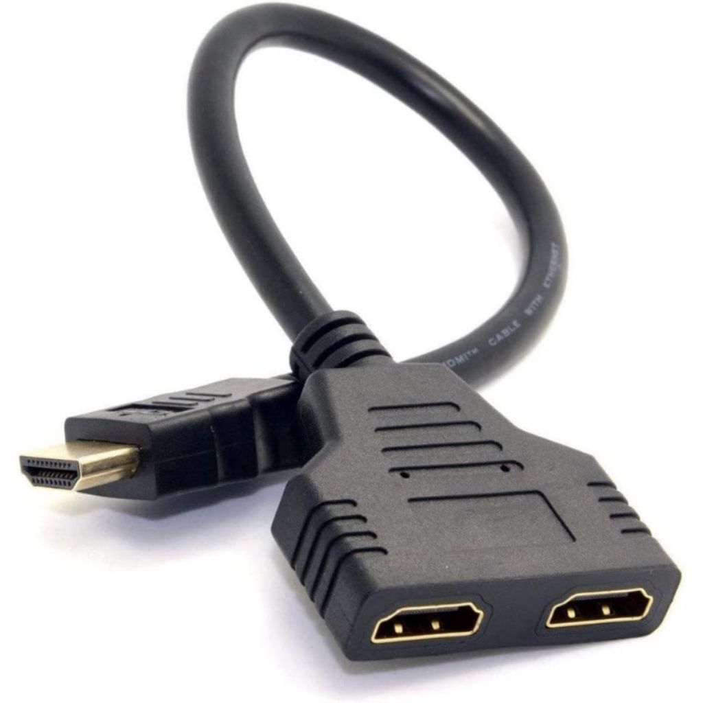 Cabo Duplicador Splitter 1x2 HDMI Y 1 Entrada 2 Saídas HDMI Simultaneamente em Oferta na Shopee