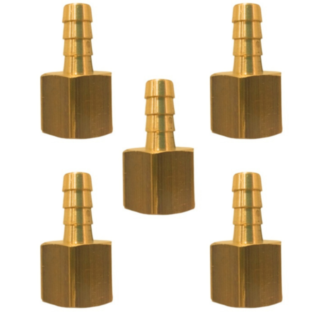 Adaptador Femea 5 Unidades de 1/2 x 3/8 Pol. Resistente ao Clima -  Ideal Para Mangueiras