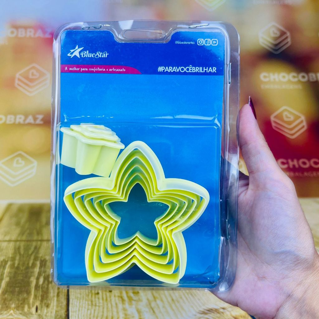 Kit Cortador Estrela -8 Peças (Blue Star) em Oferta na Shopee