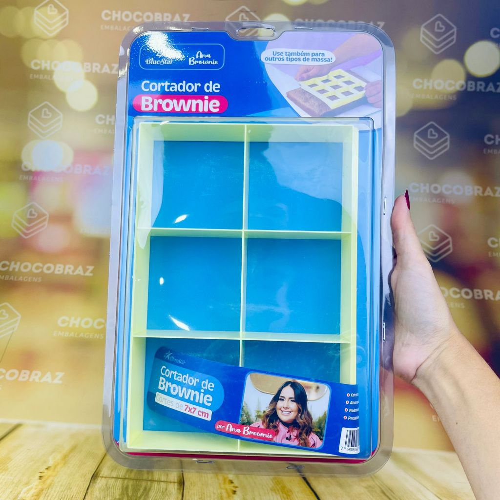CORTADOR BROWNIE QUADRADO 7X7 CM (Blue Star) em Oferta na Shopee