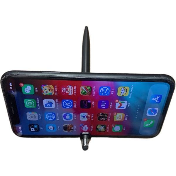 Caneta Esferográfica Stylus 3 Em 1 Multifuncional  + Suporte Para Tablet / Celular