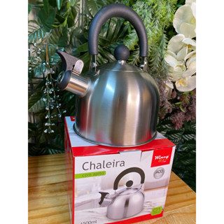 Chaleira Aço Inox 2 litros Alça Térmica Café com Tampa e Apito