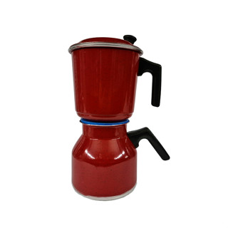 Cafeteira Economica Aluminio Tipo Italiana, Globinho, Sifão 1,1 litros na cor vermelha