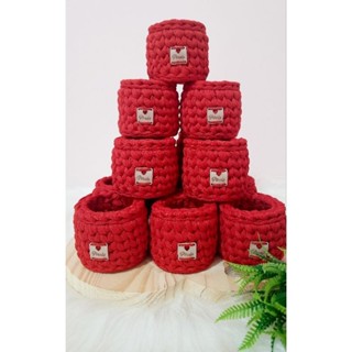 Mini cachepô crochê lembrancinha decoração aniversario maternidade
