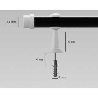 Varão trilho bastão de Cortina 3,0mts 28mm casa sala cozinha em Oferta na Shopee