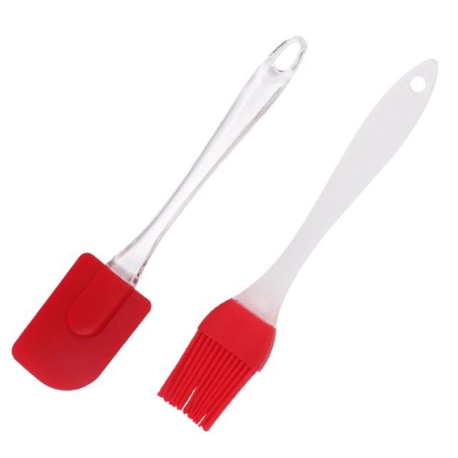 Conjunto de espátula e pincel 2 peças cozinha utilidade domestica