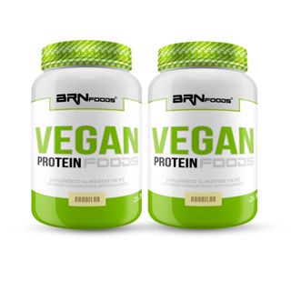 Kit 2x Whey Protein - Vegan Protein 500g - BRN FOODS Suplemento em pó para veganos e vegetarianos