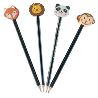 Borracha Ponteira De Lápis Divertida Animais - 24 Unidades em Oferta na Shopee