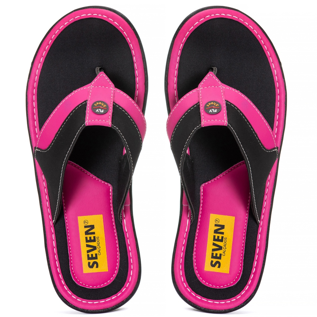 Chinelo rosa antiderrapante solado resistente de borracha confortável edição Cores