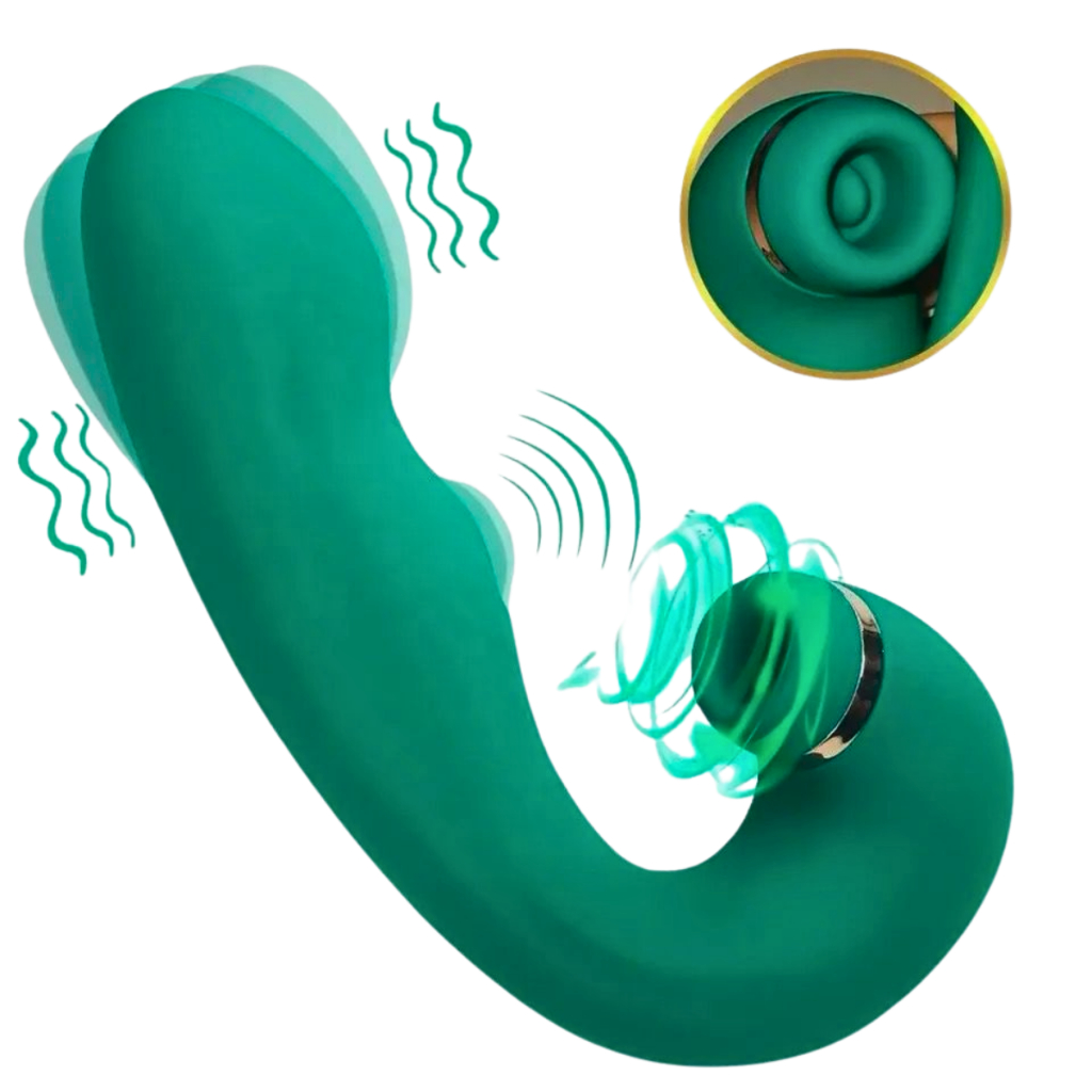 Vibrador Sugador de Clitóris Ponto G e Vagina Feminino Sexual Recarregável