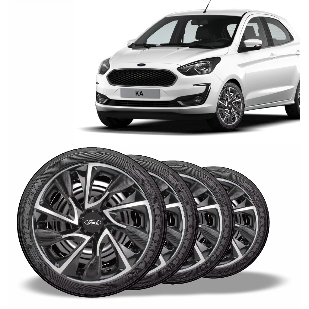 Kit 4 Calota Esportiva Ds4 Aro 13/14/15 Ford Ka Fiesta EcoSport Focus