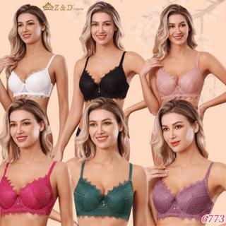 Z&D LIngerie Conjunto Com Aro Com Renda e Bojo Calcinha Tanga 6773