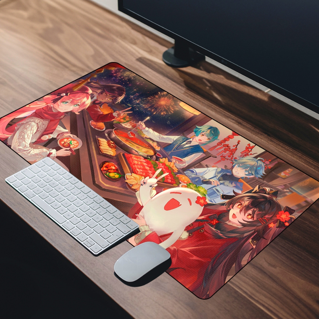 Mouse Pad Gamer Speed G.Impact Borda Costurada Tamanho 70x35 cm Diversos Modelos