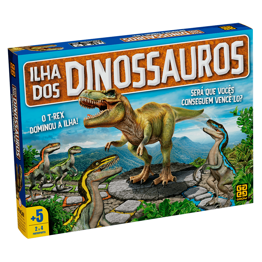 Jogo Ilha dos Dinossauros - Grow 4274 - Hobbies & Collections