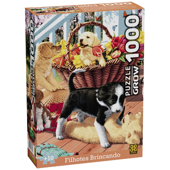 Quebra-Cabeça 1000 Peças Filhotes Brincando - Grow 4382