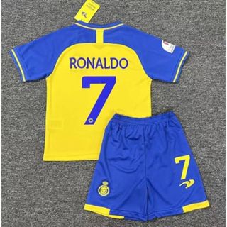Camisa e Bermuda Conjunto de Time Al NASSR CR7 Futebol Uniforme Infantil !!!