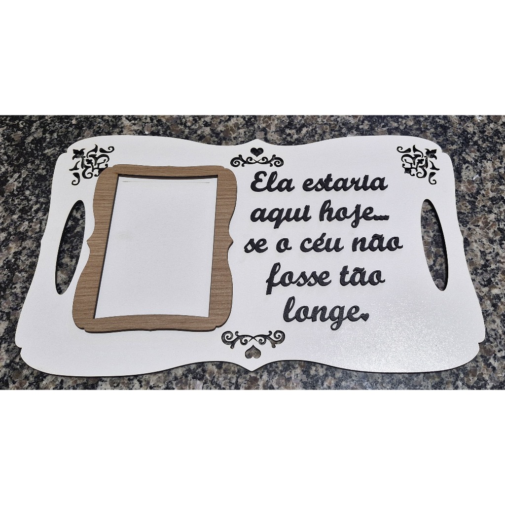 Placa Porta Retrato Homenagem Casamento Cerimonial Personalizado Com Abertura Para as Mãos em Oferta na Shopee