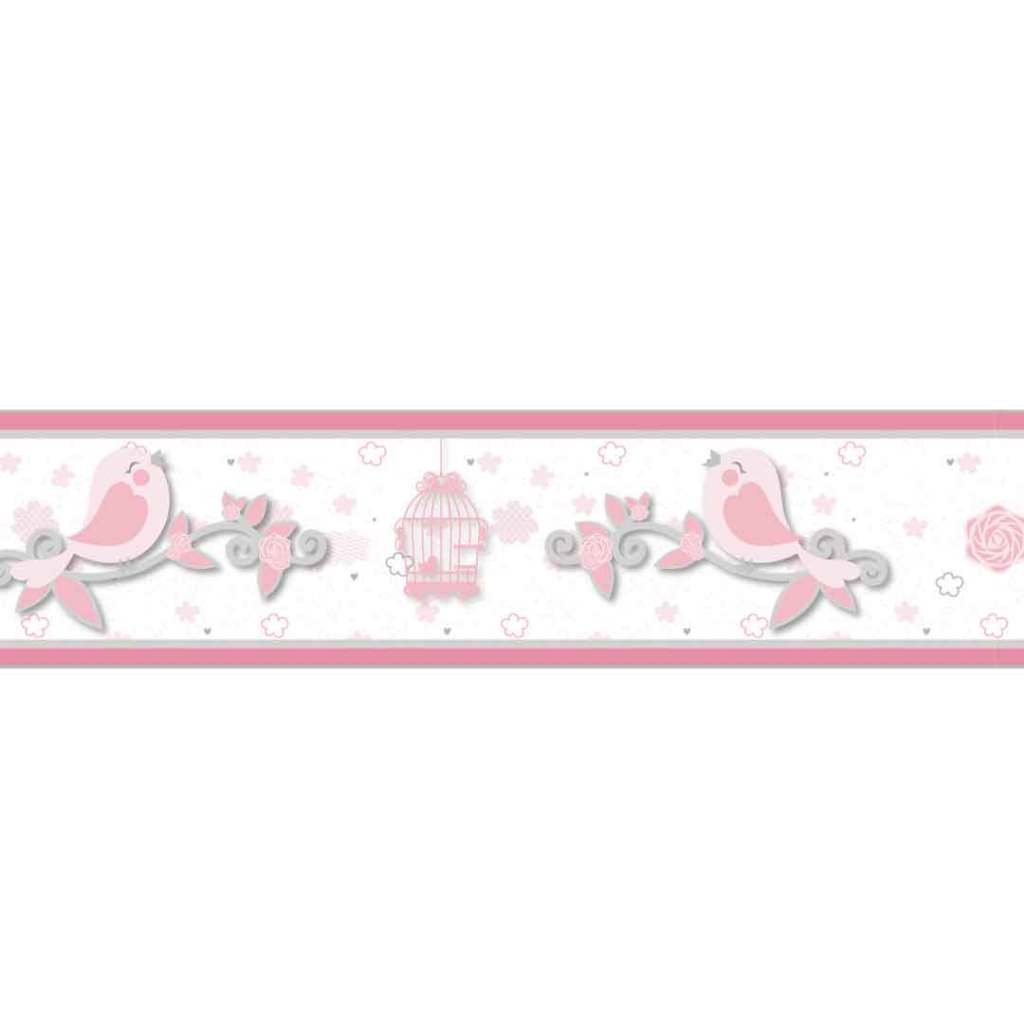 2 Faixa Decorativa Adesivo Border Passarinho Gaiola Galho