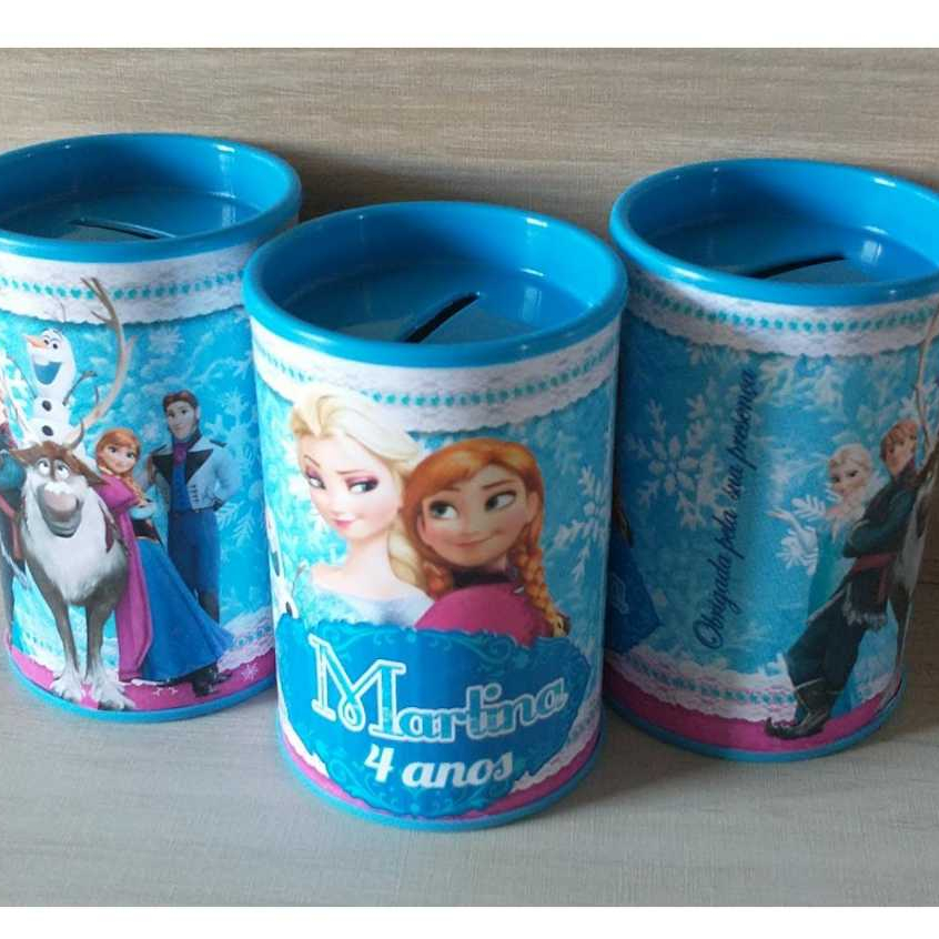 10 cofrinhos personalizado para festa infantil lembrancinha Frozen