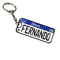 Kit de Chaveiros Placa Mercosul Personalizado Chaveirinho Plaquinha Chaveiro Estilo Placa de Carro