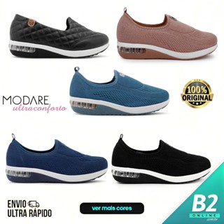 Tênis Modare Ultraconforto Elastico Bolha Slip On Feminino Ortopédico Original com Nota Fiscal Garantia