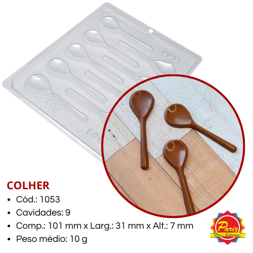 Forma Colher Simples sem Silicone C.1053 Forma para Chocolate Chá de Cozinha - BWB em Oferta na Shopee