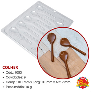 Forma Colher Simples sem Silicone C.1053 Forma para Chocolate Chá de Cozinha - BWB em Oferta na Shopee