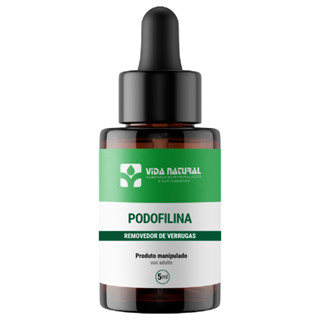 Podofilina 25% 30% 5ml - Tratamento E Remoção De Verrugas E Hpv