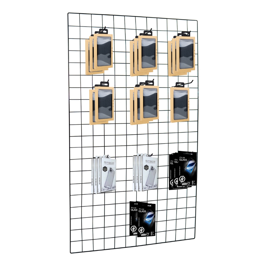 Tela Aramada De Parede 60x100cm + 10 Ganchos Expositores 15cm