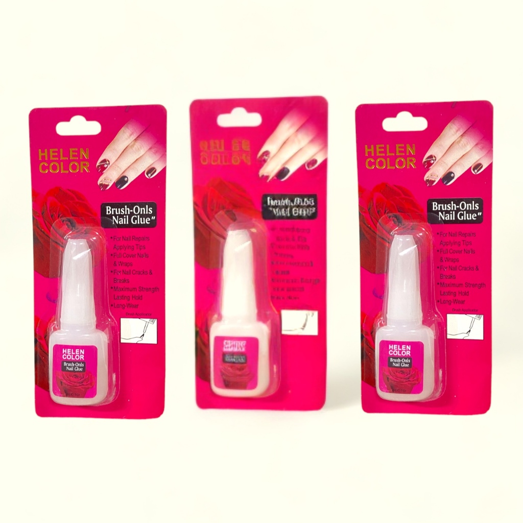 kit 3 Cola Para Unhas Postiças Com Pincel 10g Mais Vendida Nails  - Marca Conforme Disponibilidade