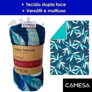 Canga Toalha Pompom Dupla Face Camesa Atoalhada  Saída de Praia Luxo Para Piscina Pós Banho Mar Beachwear Original em Oferta na Shopee