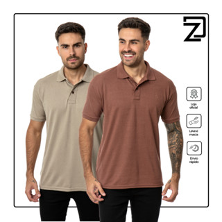 KIT 2 Camisas Polo Masculina Piquet