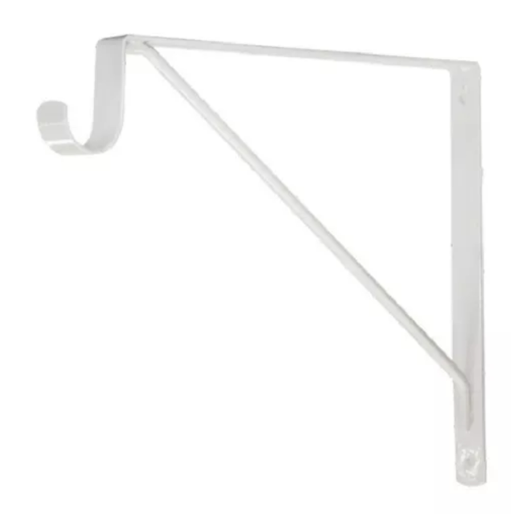 Cantoneira Mão Francesa BRANCO Para Prateleira Com Varão Em Metal Reforçado 26X28X2,5cm - Bestfer em Oferta na Shopee