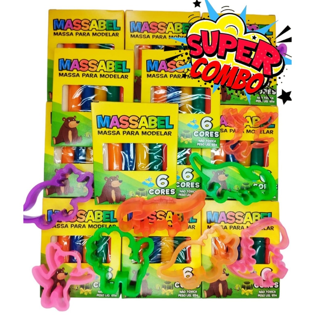 30 Cx Massinha De Modelar + 90 Forminhas Cortador Moldes Forminha Biscoito P/ Lembrancinha kit Festa em Oferta na Shopee