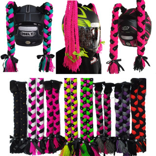 TRANÇA PARA CAPACETE / ENVIO IMEDIATO / ACESSORIO CAPACETE FEMININO / PAR DE TRANCINHA DE CAPACETE