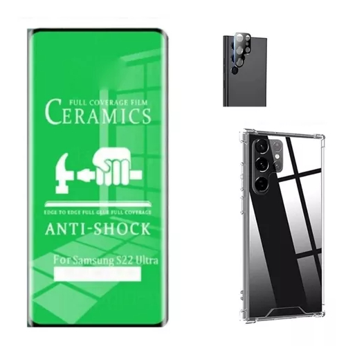 Kit S22 Ultra - Película Cerâmica +capa Tpu + Câmera 3d em Oferta na Shopee