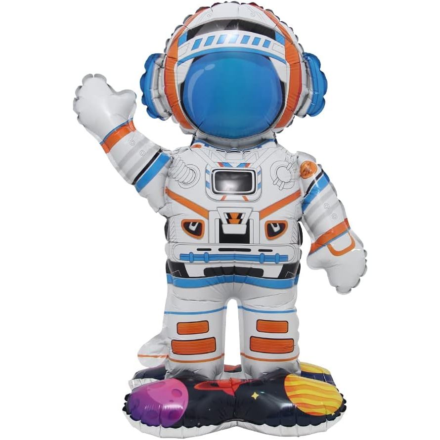10 Balão Astronauta Base 3D Metalizado 52cm Festa Decoração Mesa C90529 em Oferta na Shopee