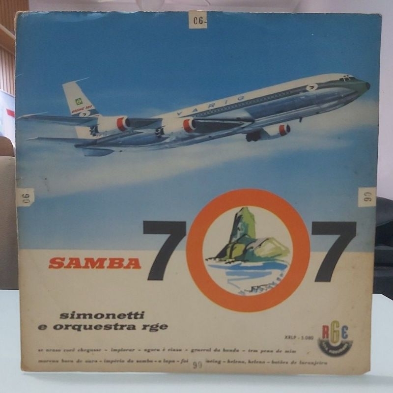 LP disco vinil Samba 707 - Simonnetti e orquestra RGE.