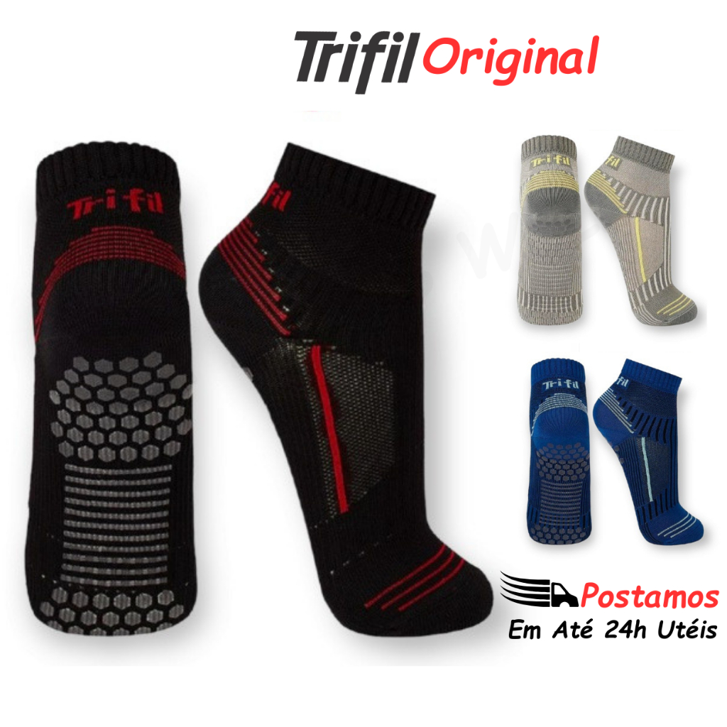 Meia Sapatilha Pilates Hidroginástica Antiderrapante Trifil T06037