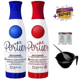 Portier Escova Exclusive Progressiva 2x1 L + Kit Aplicação