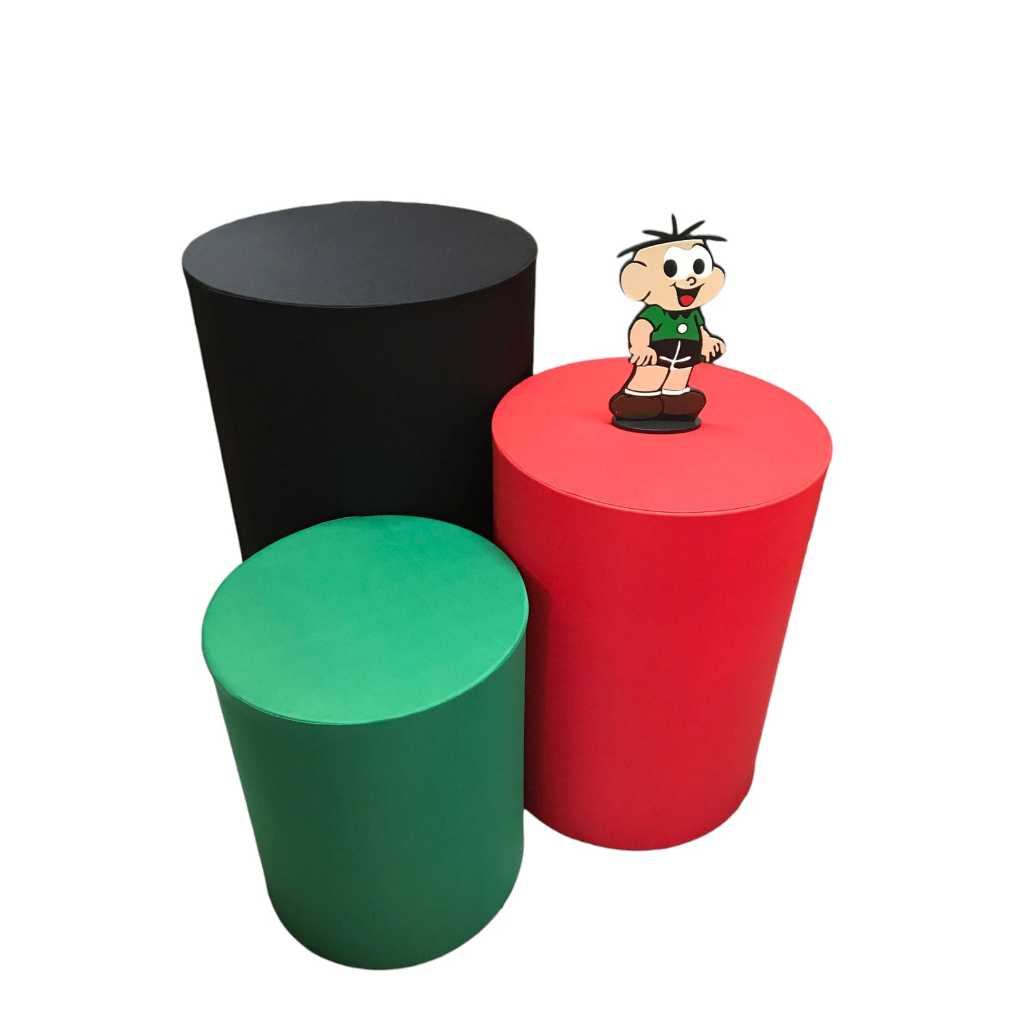 Trio de Capas para Cilindro DECORAÇÃO para Festas CEBOLINHA LINDA COR