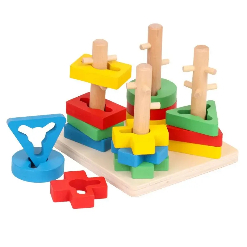 Brinquedo Educativo Forma Geométrica Encaixe Montessori Pedagogico em Oferta na Shopee