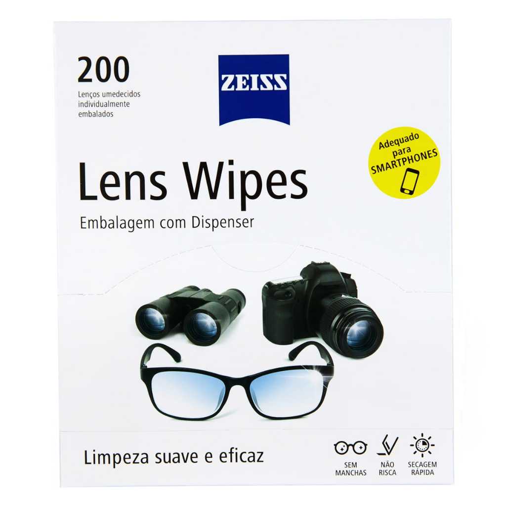 Lens Wipes Zeiss Com 200 Lenços Umedecidos Lens Wipes Zeiss Com 200 Lenços Umedecidos
