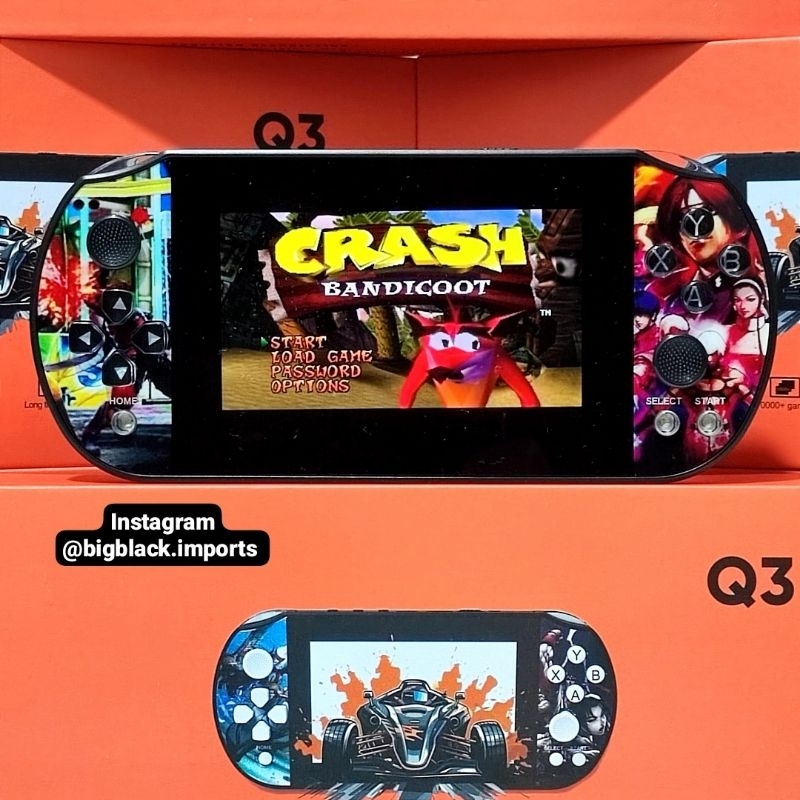 Console Mini Vídeo Game Portátil Q3 Com Jogos de PS1, Fliperamas e Muito Mais
