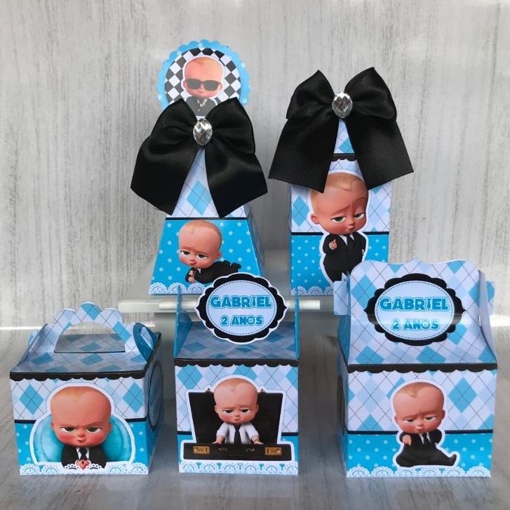 PEGUE E MONTE - Kit Festa Personalizados O Poderoso Chefinho Lembrancinhas Caixinhas para festa ESCOLHA SEU PERSONAGEM